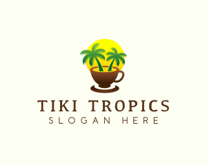 Tropical Coffee Resort logo design