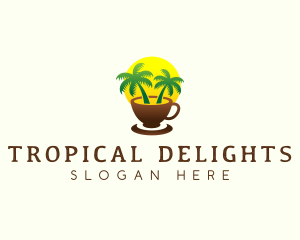 Tropical Coffee Resort logo design