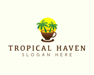 Tropical Coffee Resort logo design