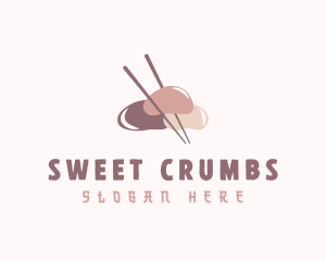 Dessert Japanese Mochi logo design