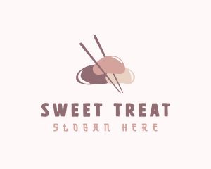 Dessert Japanese Mochi logo design