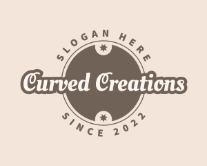 Retro Cursive Business Badge logo design