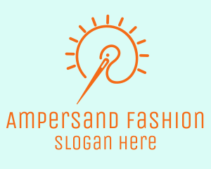 Fashion Needle Bird logo design