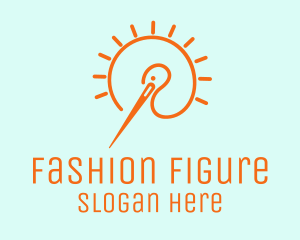 Fashion Needle Bird logo design