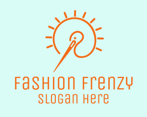 Fashion Needle Bird logo design