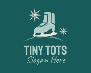 Christmas Ice Skating Shoe Logo