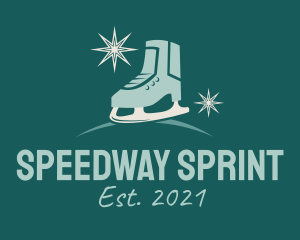 Christmas Ice Skating Shoe logo