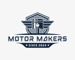 Automotive Piston Engine Motor logo