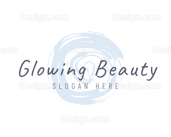 Round Brush Stroke Makeup Logo