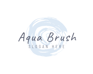 Round Brush Stroke Makeup logo design