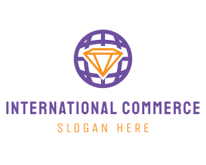 International Diamond Globe logo design