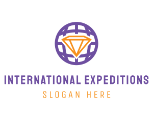 International Diamond Globe logo design