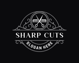 Scissors Comb Barbershop logo
