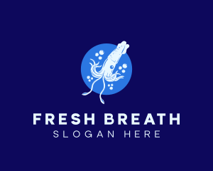 Fresh Ocean Squid logo design