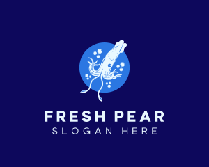 Fresh Ocean Squid logo design