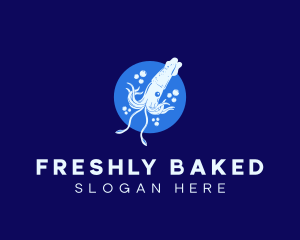 Fresh Ocean Squid logo design