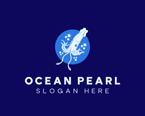 Fresh Ocean Squid logo design