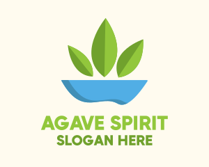 Green Leaves Water logo design