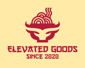 Beef Noodle Soup Bowl logo design