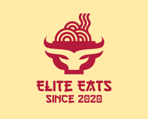 Beef Noodle Soup Bowl logo design