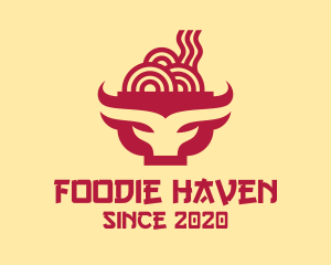 Beef Noodle Soup Bowl logo design