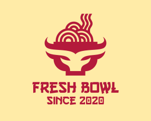 Beef Noodle Soup Bowl logo design