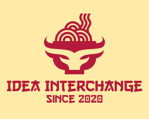 Beef Noodle Soup Bowl logo design