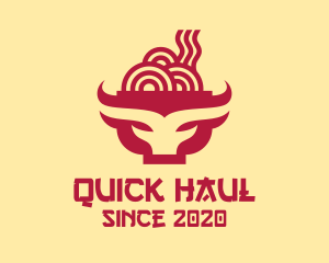 Beef Noodle Soup Bowl logo design