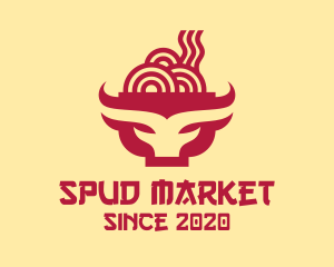 Beef Noodle Soup Bowl logo design