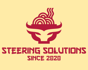 Beef Noodle Soup Bowl logo design