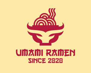 Beef Noodle Soup Bowl logo design