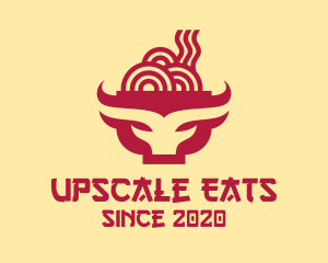 Beef Noodle Soup Bowl logo design