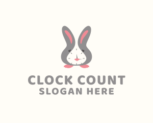 Rabbit Clock Time logo design