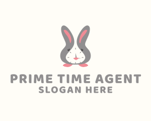 Rabbit Clock Time logo design