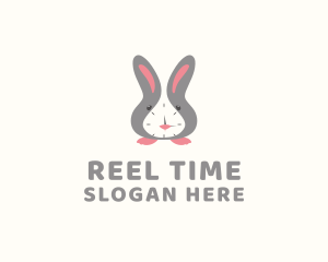 Rabbit Clock Time logo design