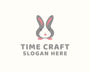 Rabbit Clock Time logo design