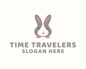 Rabbit Clock Time logo design