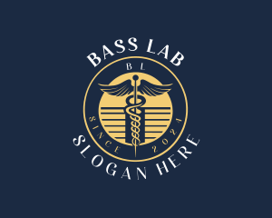 Pharmaceutical Laboratory Caduceus logo design