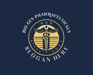 Pharmaceutical Laboratory Caduceus logo design