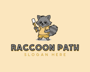 Raccoon Marshmallow Camper logo design