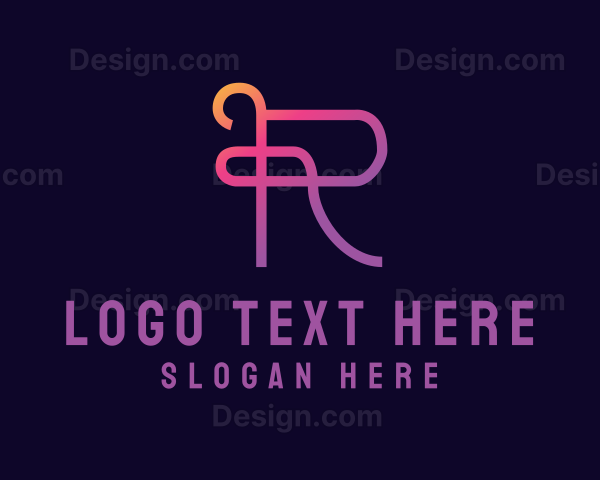 Gradient Business Letter R Logo