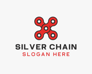 Chain Gear Letter X logo