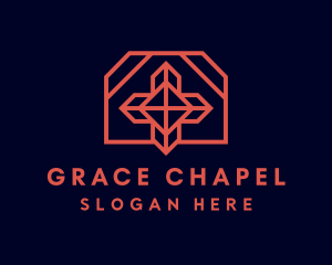 Geometric Chapel Cross logo