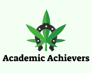 Lucky Marijuana Weed Leaf logo
