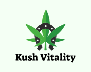 Lucky Marijuana Weed Leaf logo