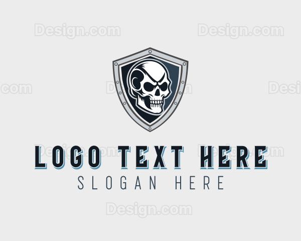 Military Skull Shield Logo