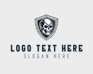 Military Skull Shield Logo