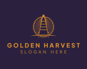 Golden Bridge Landmark logo design