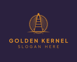 Golden Bridge Landmark logo design