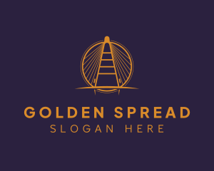 Golden Bridge Landmark logo design